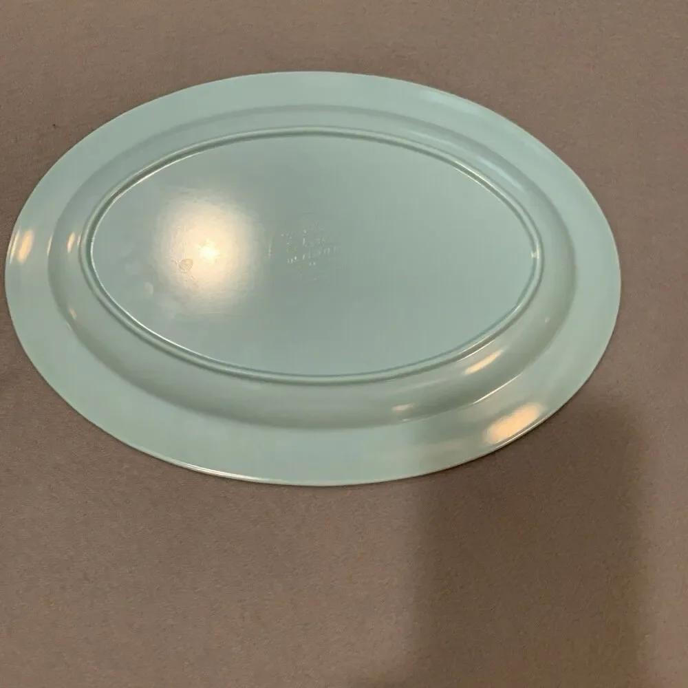 Mallo-Ware Platter Turquoise 11.5 inch X 8.125